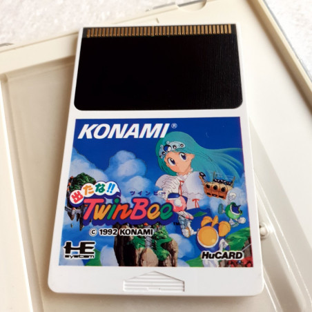 Detana !! Twinbee Nec PC Engine Hucard Japan Ver. Wth Stickers&Reg.Card PCE Shmup Konami 1992 Pop'n