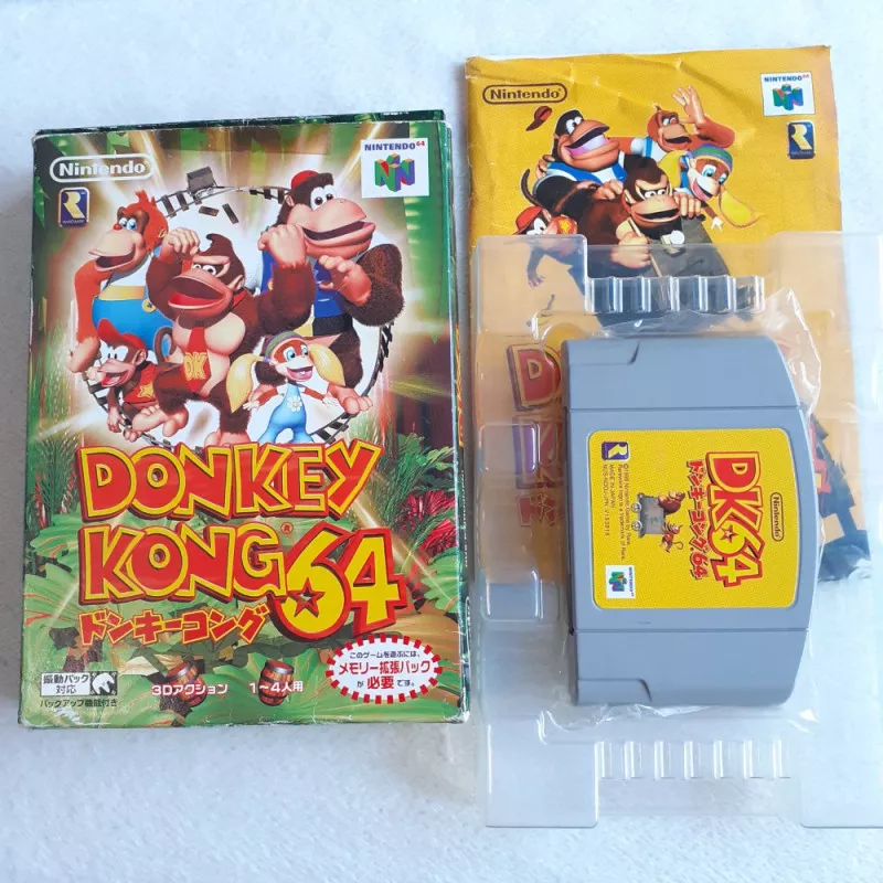 ドンキーコング64 Nintendo 64 Japan Ver. N64 (No Expansion Pak) 3D Action 4 Players  Nintendo 1999