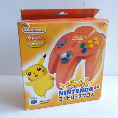 Controller Pikachu N64 Japan Ver. NUS-005 Pokemon Manette Nintendo 64 Orange&Yellow