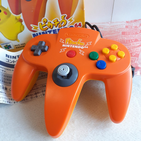 Controller Pikachu N64 Japan Ver. NUS-005 Pokemon Manette Nintendo 64 Orange&Yellow