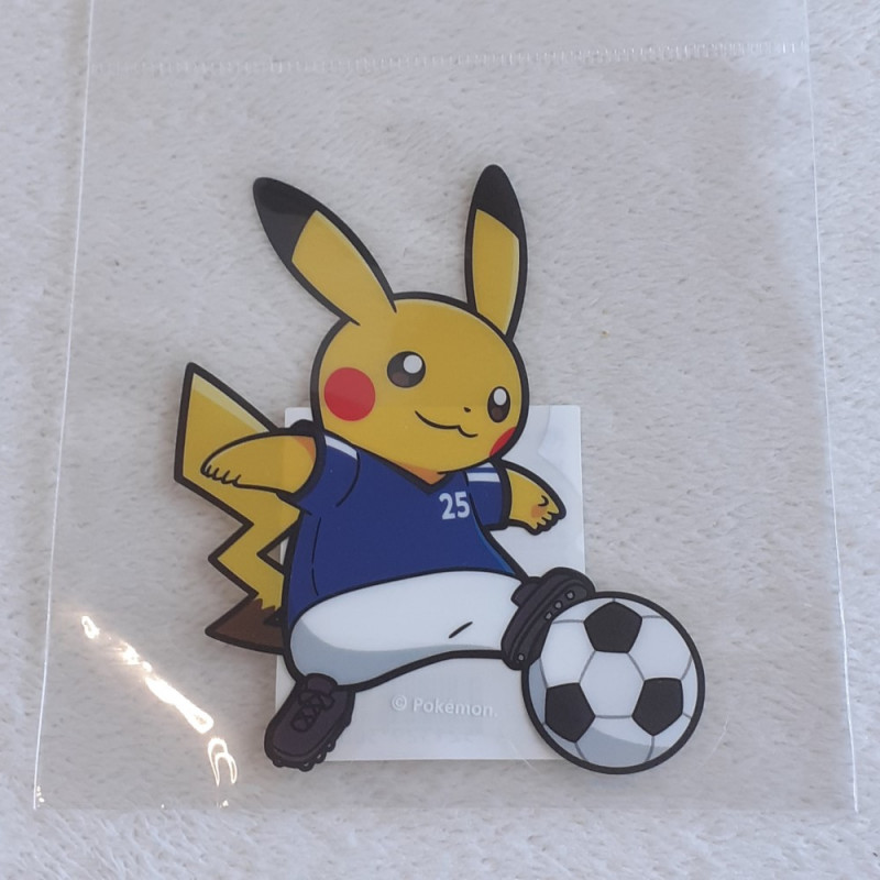 Pokemon Center Daicut 9x7cm Sticker Pikachu Sports Soccer Japan OfficialItem NEW