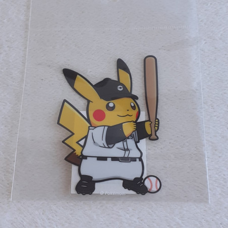 Pokemon Center Daicut 9x7cm Sticker Pikachu Sports Baseball Japan OfficialItem NEW