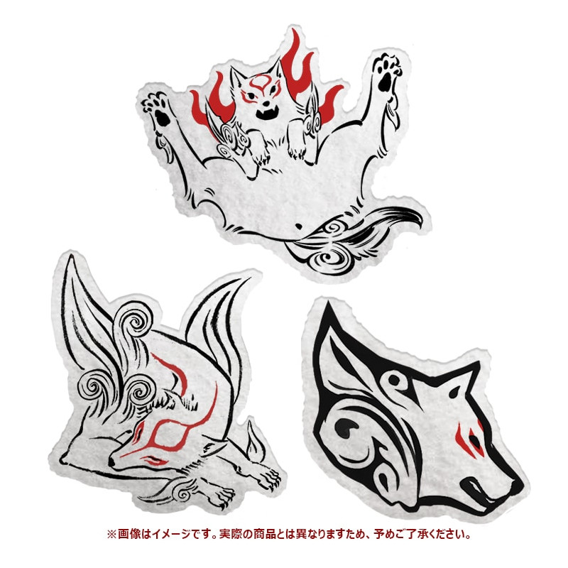 Okami Special Collection Amaterasu Fluffy Stickers Set E-Capcom JapanOfficialNEW