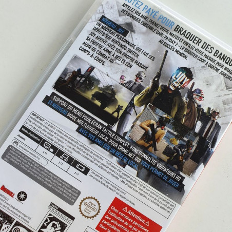 Payday 2 Nintendo SWITCH FR USED 505 Games FPS, Tir 8023171041056