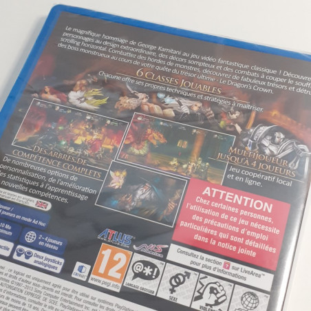 Dragon's Crown PS Vita FR Ver. Game in English NEUF/NEW Sealed PSVita PSV Sony/Atlus 2013