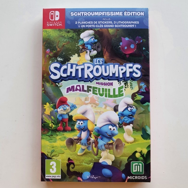 Les Schtroumpfs Mission Malfeuille Nintendo SWITCH FR NEW/SEALED MICROIDS Plateform Aventure