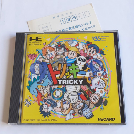 Tricky Wth Reg.Card Nec PC Engine Hucard Japan Game PCE Jeu IGS Corp. 1991