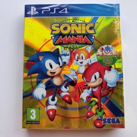 Sonic Mania PLUS ARTBOOK&SLEEVE&REVERSIBLE COVER Sony PS4 FR NEW SEGA