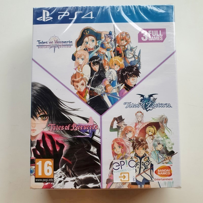 Tales Of Zestiria+Tales Of Berseria+Tales Of Vesperia Definitive Edition PS4 UK Game English/French Bandai Namco Action RPG