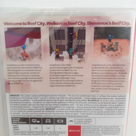 Gang Beasts Nintendo Switch Euro Game Multilanguage Neuf/NewSealed Fighting Action