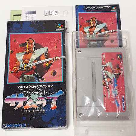 First Samurai Wth Reg.Card Super Famicom (Nintendo SFC) Japan Game Kemco Action 1993 SHVC-FK