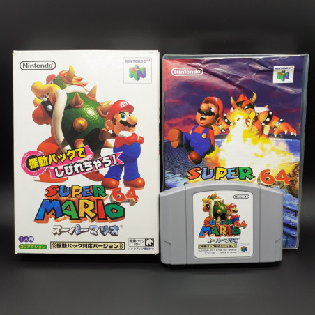 Super Mario 64 Rumble Pak Version Nintendo 64 Japan Game N64 3D Platform 1997