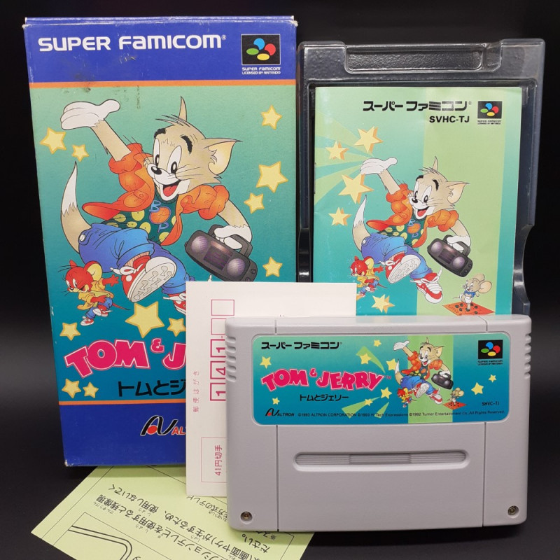 Tom & Jerry +Reg.Card Super Famicom Japan Game Nintendo SFC Altron 1993 SHVC-TJ