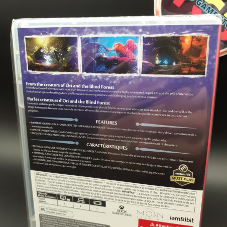 Ori And The Will Of The Wisps Switch Euro Game In EN-FR-DE-IT-ES Neuf/NewSealed Nintendo Action Adventure