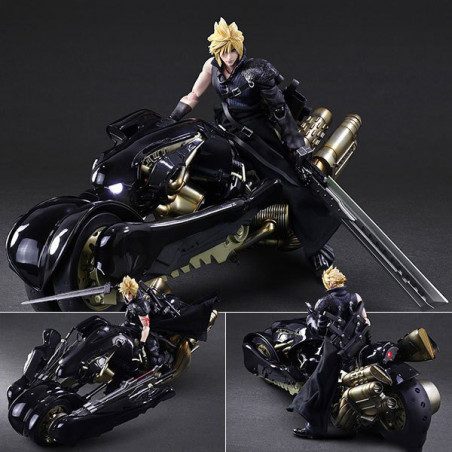 Final Fantasy VII Advent Children Play Arts Kai Cloud Strife & Fenrir Japan NEW