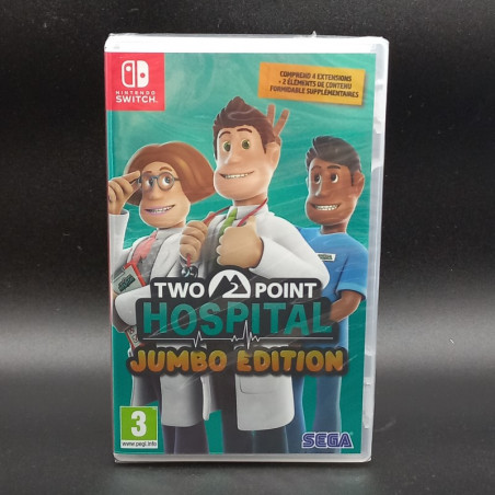 Two Points hospital JUMBO EDITION Nintendo SWITCH FR New/Sealed SEGA Gestion Simulation