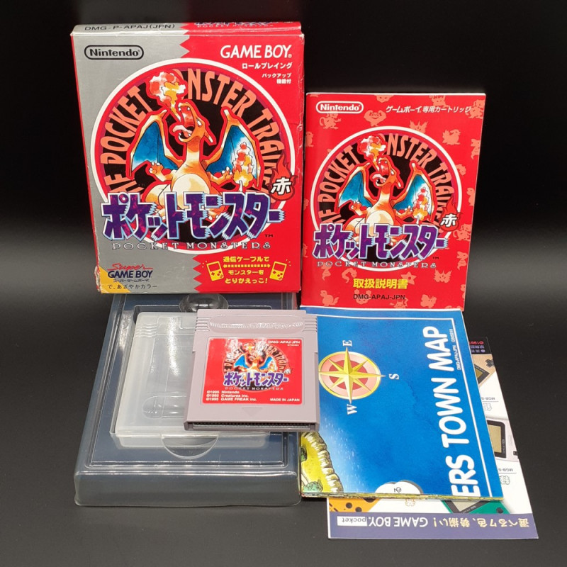 Pocket Monsters Pokemon Aka Red Rouge Nintendo Game Boy Japan Game RPG Sgame Freak 1995 DMG-P-APAJ Gameboy