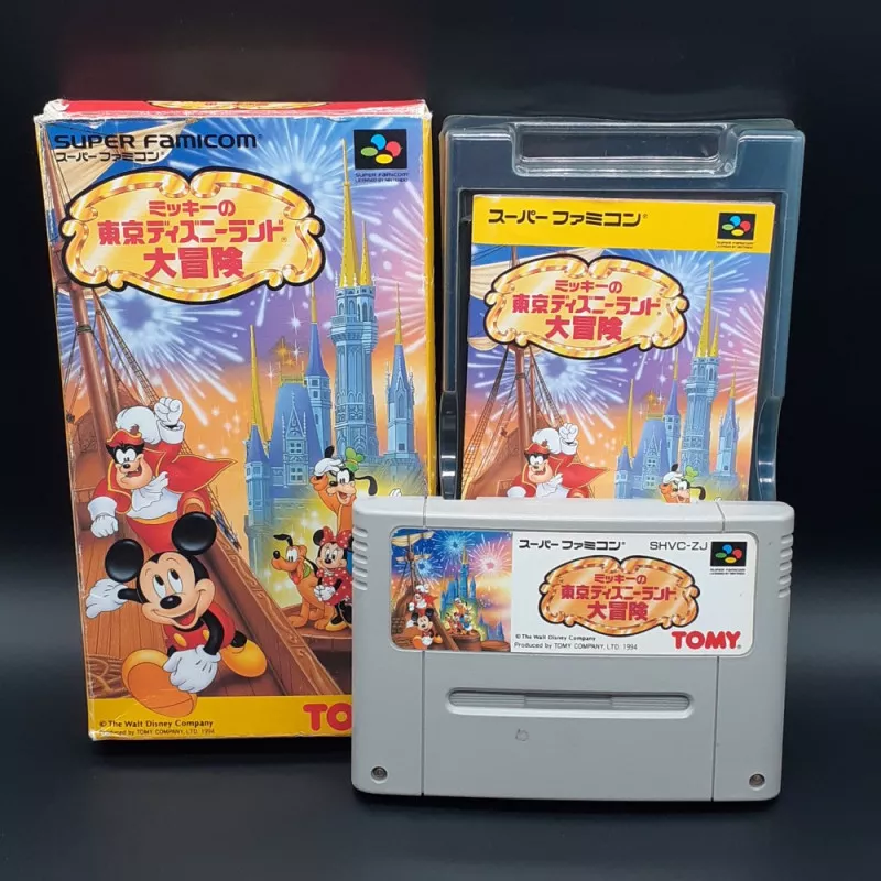 ミッキーの東京ディズニーランド大冒険 Super Famicom (Nintendo SFC) Japan Ver. (No Manual)  Platform Action Tomy 1994 SHVC-ZJ