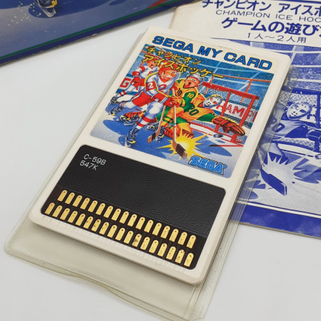 Champion Ice Hockey Sega MY CARD SC-3000 SG-1000 MARK III Japan Game Jeu C-59 1985