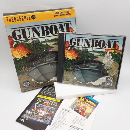 GUNBOAT Nec Turbo Grafx 16 Game PCE PC Engine Hucard Simulation 1992 (DV-LN1)