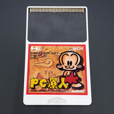 PC Genjin (Card Only) Nec PC Engine Hucard Japan Ver. PCE Bonk Kid Hudson Soft Vol.24 1989