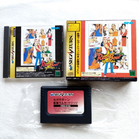 Real Bout Garou Densetsu Special With Ram Card Set Edition Sega Saturn Japan Ver. Fighting SNK 1996 Fatal Fury