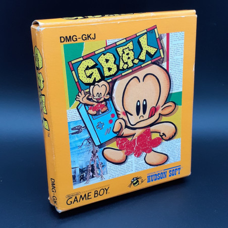 GB Genjin Nintendo Game Boy Japan Ver. Platform Hudson Soft 1992 Bonk Kid DMG-GKJ Gameboy