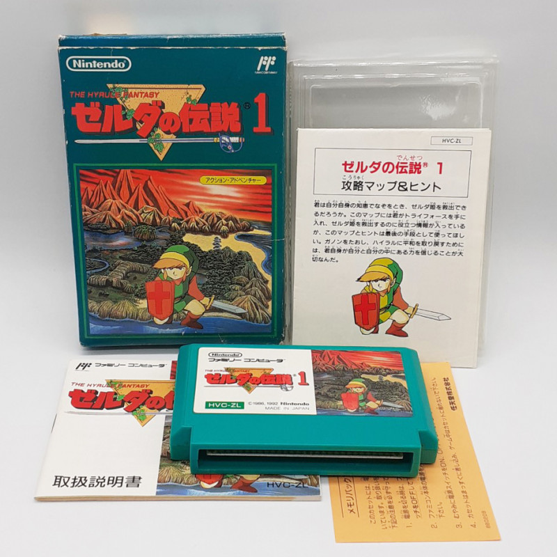 Zelda No Densetsu 1 The Hyrule Fantasy Nintendo Famicom FC Japan Game Legend Adventure 1992 HVC-ZL