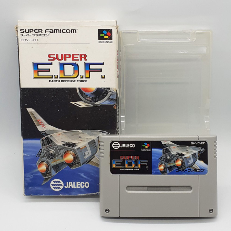 Super E.D.F Super Famicom Nintendo SFC Japan Shmup Game Earth Defence Force EDF Jaleco 1991 SHVC-ED
