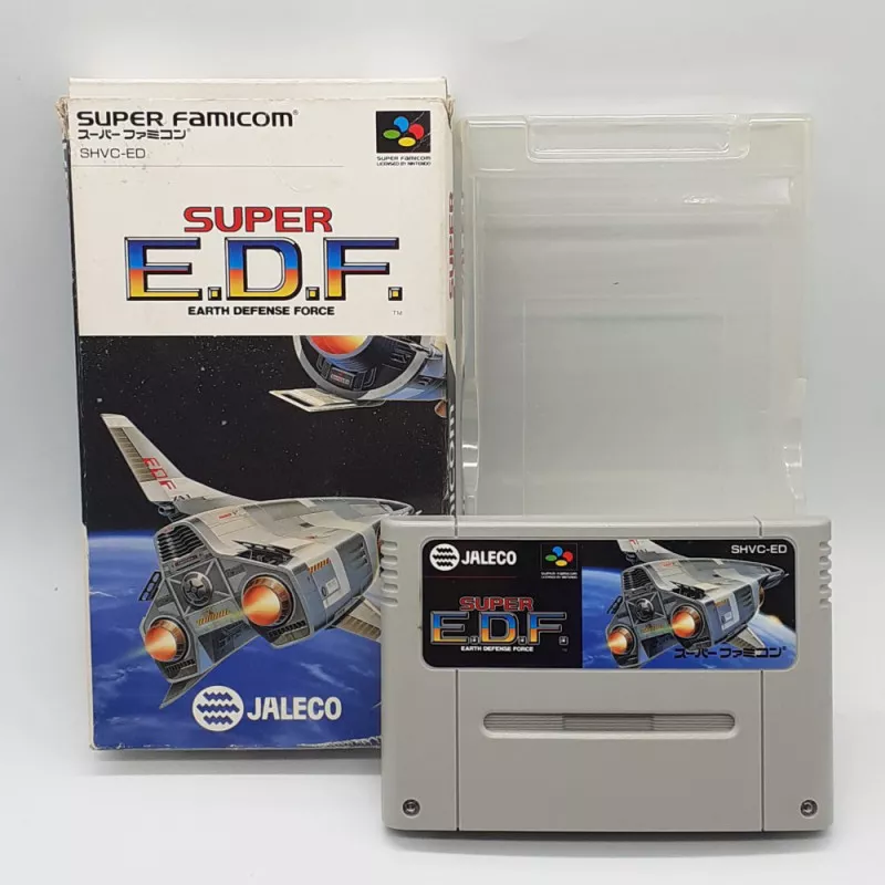 Super E.D.F Super Famicom Nintendo SFC Japan Shmup Game Earth Defence Force  EDF Jaleco 1991 SHVC-ED