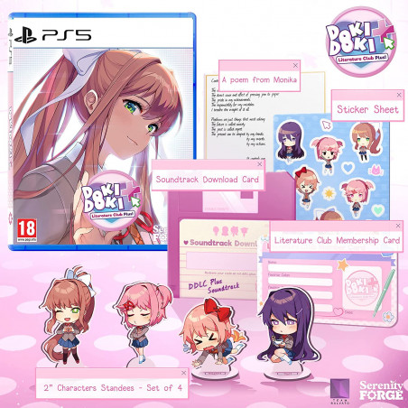 DOKI DOKI Literature Club Plus +Goods PS5 Euro Game in EN-FR-ES-DE-IT-PT-KR New Horror Visual Adventure