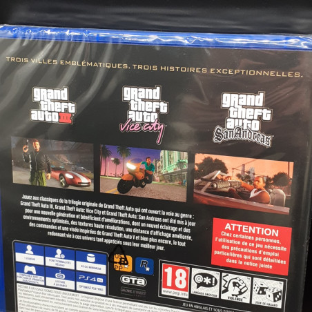 Grand Theft Auto The Trilogy Definitive Ed GTA III+San Andreas+Vice City PS4 NEW