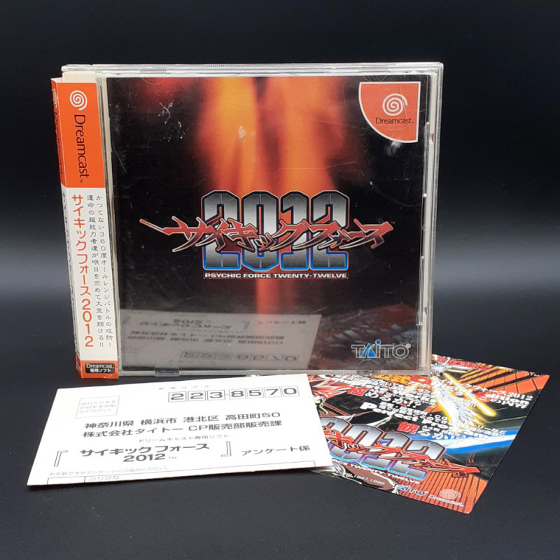 Psychic Force 2012 Sega Dreamcast Japan Game +Obi&Hagaki Taito Fighting 1998