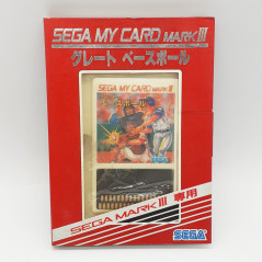 GREAT BASEBALL Sega MY CARD MARK III Japan Game Jeu C-505 1985