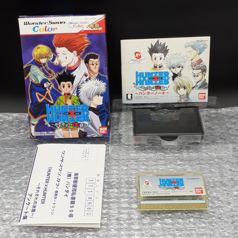 HUNTER x HUNTER Sorezore No Ketsui Wonderswan Color Japan Game Jeu Bandai 2001