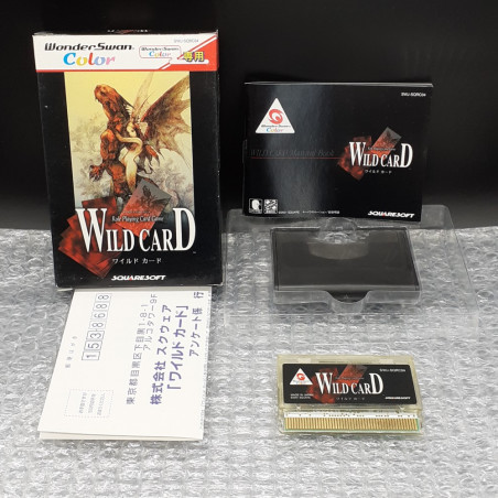 WILD CARD Bandai Wonderswan Color Japan Game Jeu Squaresoft Role Playing Card