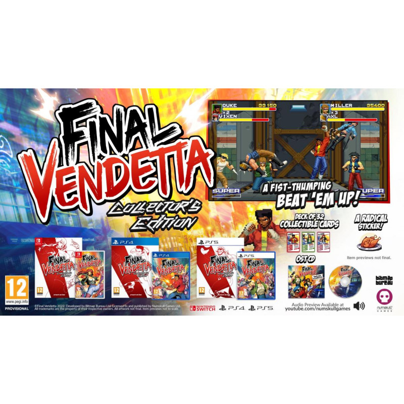 FINAL VENDETTA Collector's Edition PS5 Game In EN-FR-DE-ES-IT-PT-NL-JP-KR NEW Beat'em All
