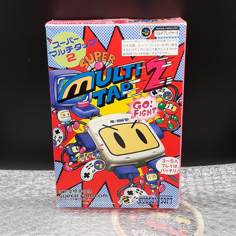 SUPER MULTI TAP 2 Bomberman Ed. TBE Super Famicom Nintendo SFC Japan Multiplayer