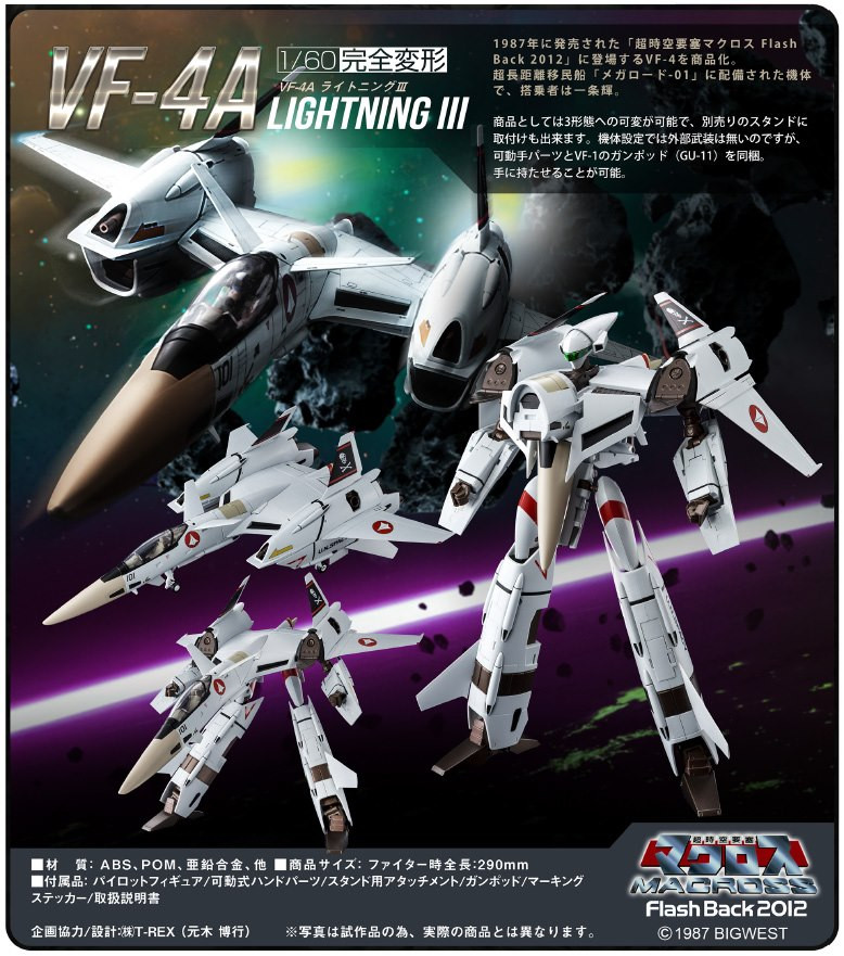 超時空要塞マクロス Flash Back 12 1 60 完全変形 Vf 4a ライトニングiii 一条輝 搭乗機