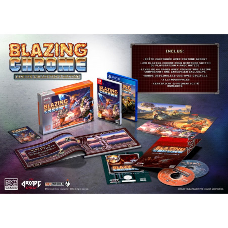 BLAZING CHROME Edition Collector (1000Ex!) SWITCH Pix'N Love Games NEW(EN-FR-ES-DE-IT-JP-KR-PT)