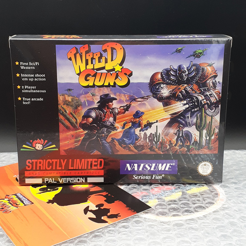 WILD GUNS Natsume/Strictly Limited Game SUPER NINTENDO SNES PAL Neuf/New