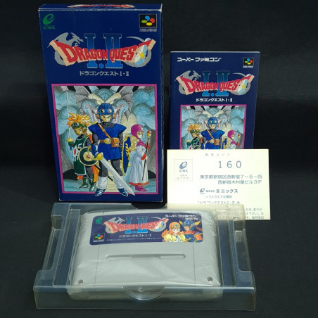 Dragon Quest I.II (I&II) TBE Super Famicom Japan Ver. RPG Enix 1993 (Nintendo SFC)
