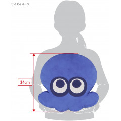 Sanei Splatoon 3 All Star Collection Cushion/Coussin/Plush: Octopus Blue (34cm)Japan New