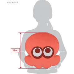 Sanei Splatoon 3 All Star Collection Cushion/Coussin/Plush: Octopus Red (34cm)Japan New