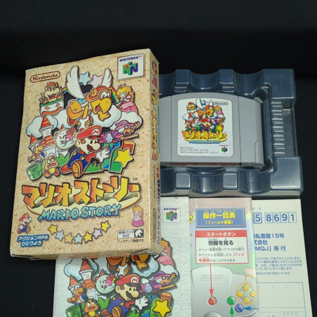 Mario Story Paper Mario Nintendo 64 Japan Game N64 RPG Intelligent systems 2000 NUS-P-NMQJ