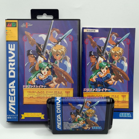Dragon Slayer: Legend of Heroes Eiyuu Densetsu II (TBE) Sega Megadrive Japan Ver. RPG Mega Drive 1995