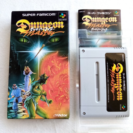 Dungeon Master Super Famicom Japan Ver. 3D Dungeon RPG Victor 1991 (Nintendo SFC) TBE