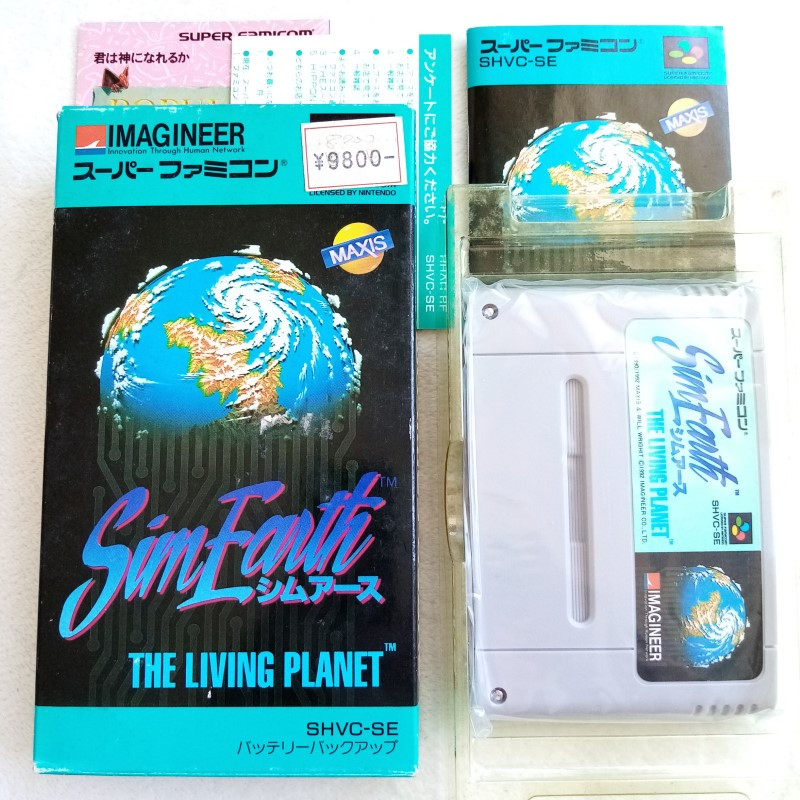 Sim Earth The Living Planet Super Famicom Japan Ver. Simulation Imagineer 1992 (Nintendo SFC) Sim City