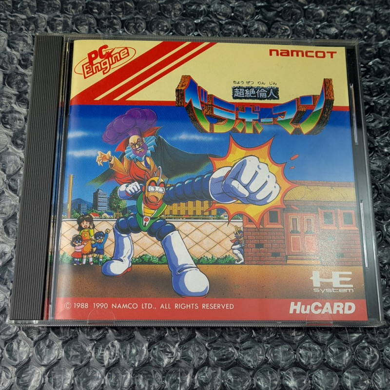 超絶倫人ベラボーマン Bravoman Nec PC Engine Hucard Japan Ver. Wth Reg.Card PCE Namco  1990 Action (DV-LN1)