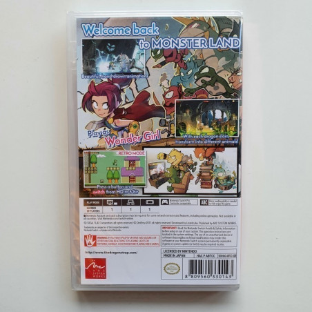 Wonder Boy : The Dragon's Trap Nintendo Switch Asian avec texte en Français ver. NEW Dotemu Action Plateform